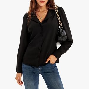 GRACE KARIN Women's Button Down Shirts Casual Short Sleeve Business Work Blouse